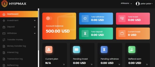 HYIP Max – Advanced High Yield Investment PHP Script | V3design